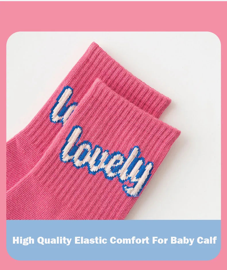 5 Pairs Spring Socks Children's Socks Girls Boys Trendy Pattern Sport Sock Socks Autumn Kids Socks Cotton Sock for 3-12T