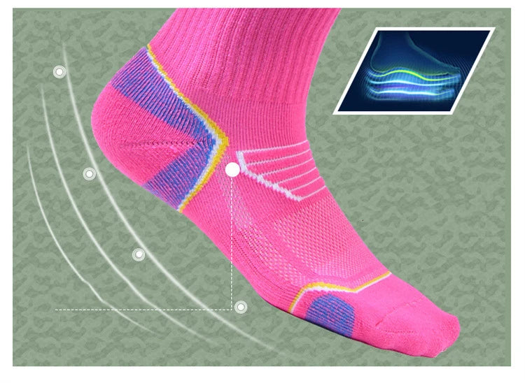 Women Socks Sports Breathable Compression  Supply Running Riding Cycling Knee high Basketball Biking Hockey Soccer