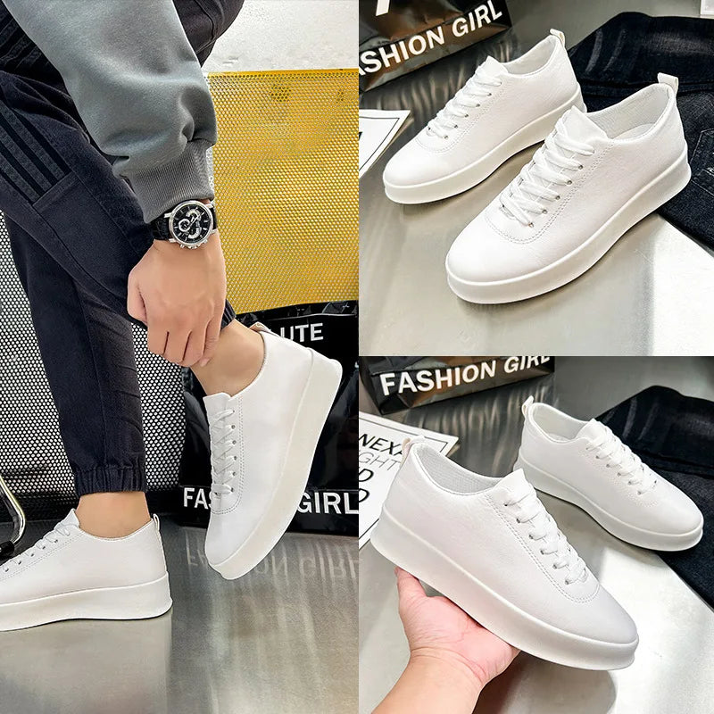 2026 Black Casual Shoes for Men Outdoor Comfortable Men Sneakers Non-slip Walking Shoes Designer Lace-Up Men Sport Shoes