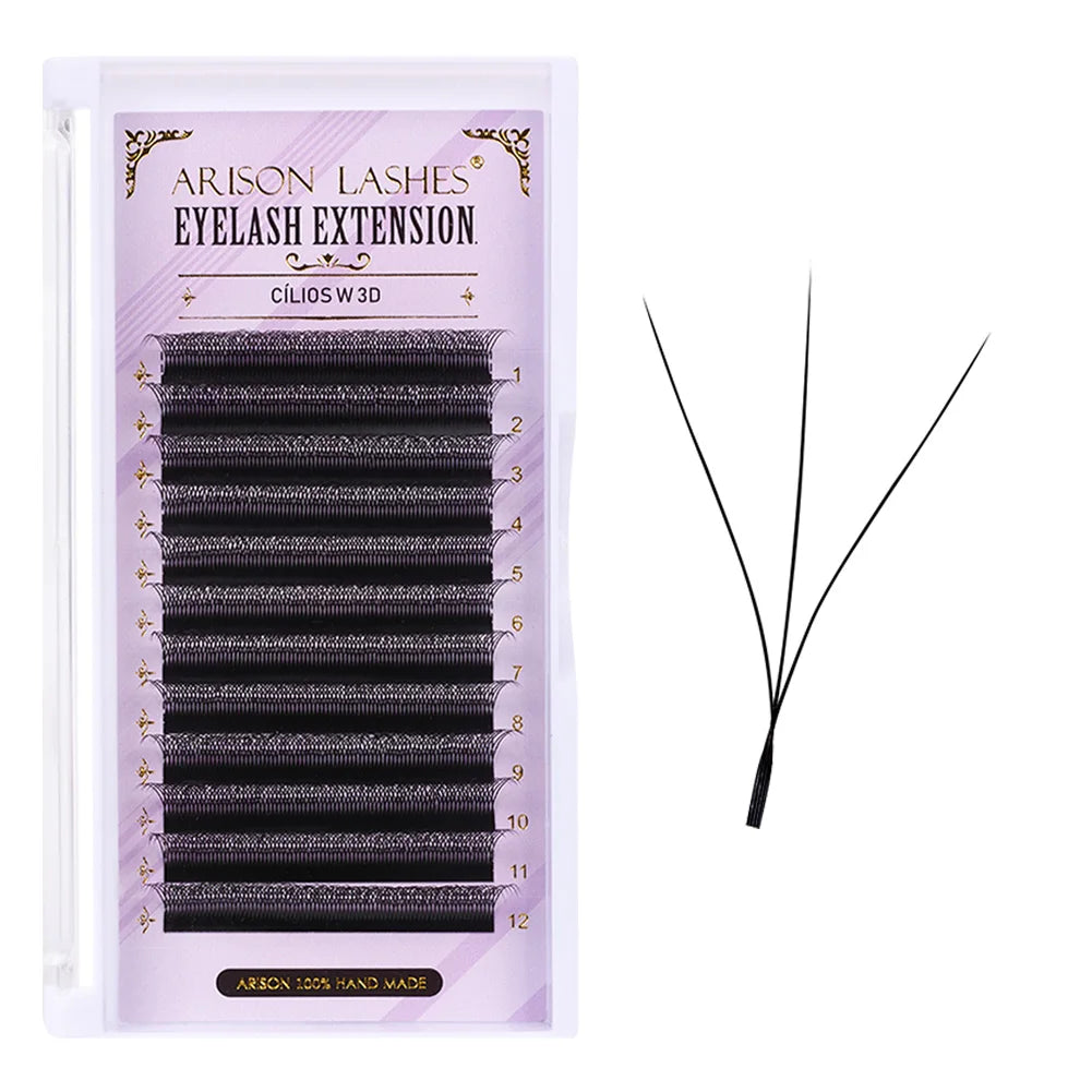 ARISON YY Lashes and 3D/4D/5D W Shape Lashes Brasileiro Premade Volume Eyelashes Extension Soft Thin Easily Grafting Extension