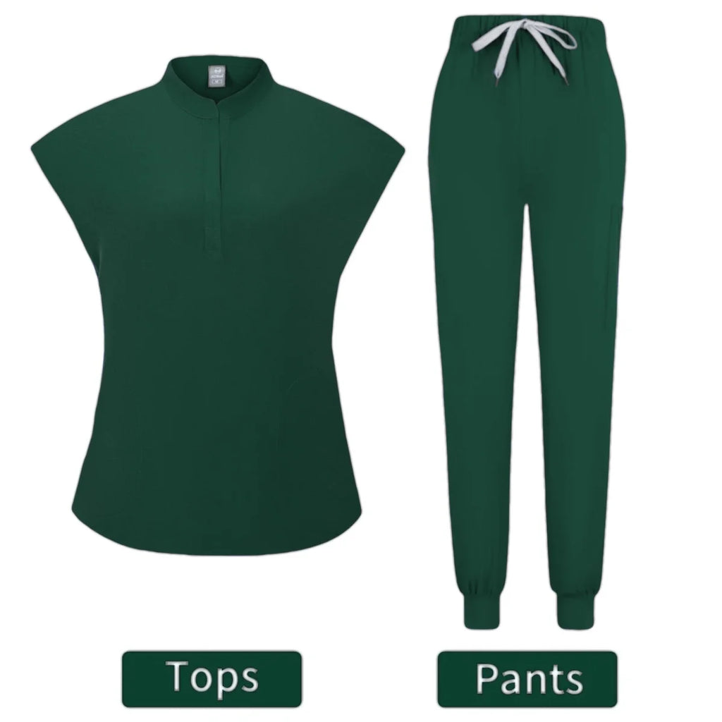New Fashion Spandex Medical Uniform Medical Scrubs Sets Nursing Scrubs Hospital Uniform Doctor Nurse Uniforms Women Scrub Set