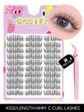 GROINNEYA DIY Lashes Natural Eyelash extension Cluster Lashes Volume Mixed Tray Lashes Cluster Natural DIY Lashes Extension