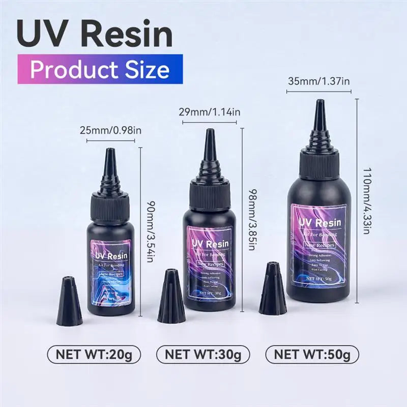 20/30/50g UV Bonding &Welding Glue Super Bonding UV Glue Quick-Drying For Bonding Glass Ceramics Metal Plastic DIY Crafts Decor