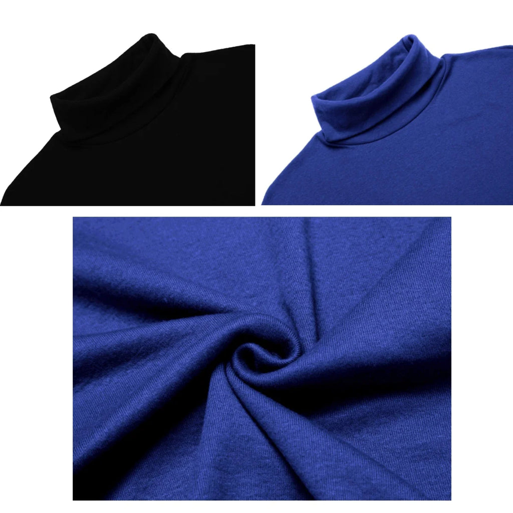 Thermal Underwear Tops Men Spring Clothes Thermal Shirt Autumn Men's Winter Tights High Neck Thin Slim Fit Long Sleeve T-shirt