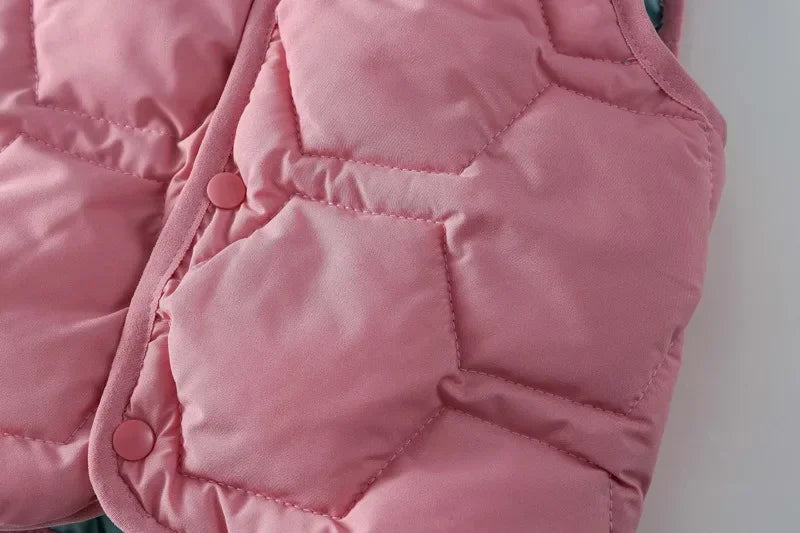 New Winter Baby Boys Girls Vest Cotton Padded Sleeveless Coats Jackets Children Warm Solid Vest Kids Autumn Top Clothe Outfits