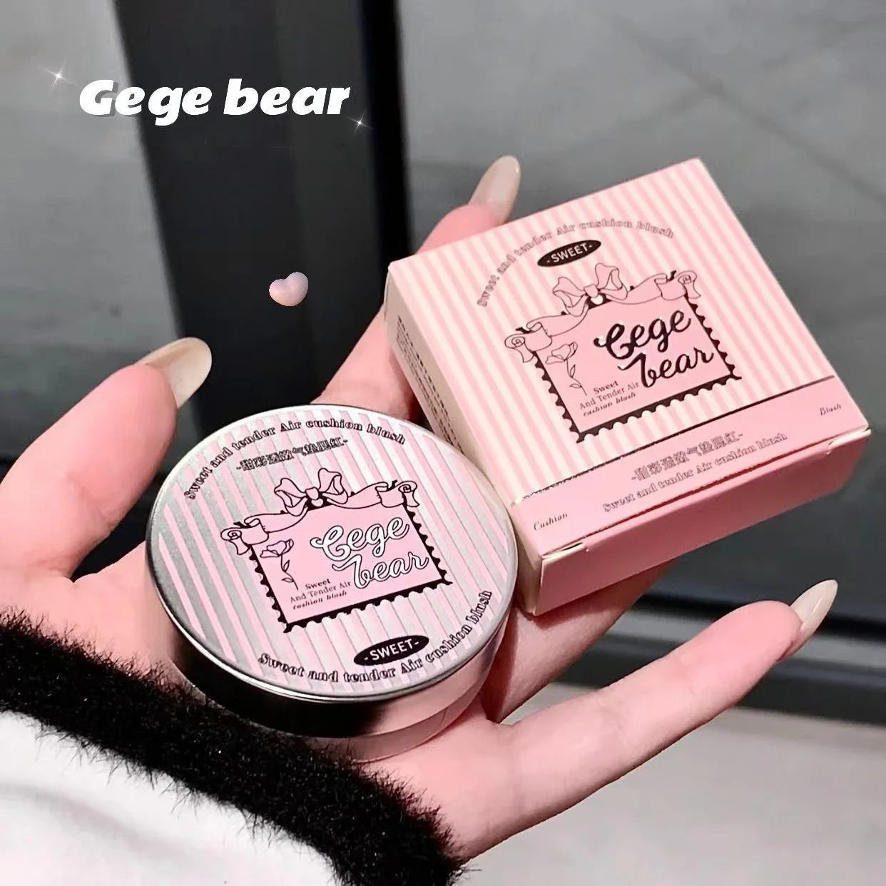 Cute Liquid Blusher Air Cushion Nude Natural Face Brighten Apricot Peach Tint Blush Shading Rouge Rubor Korean Makeup Cosmetics