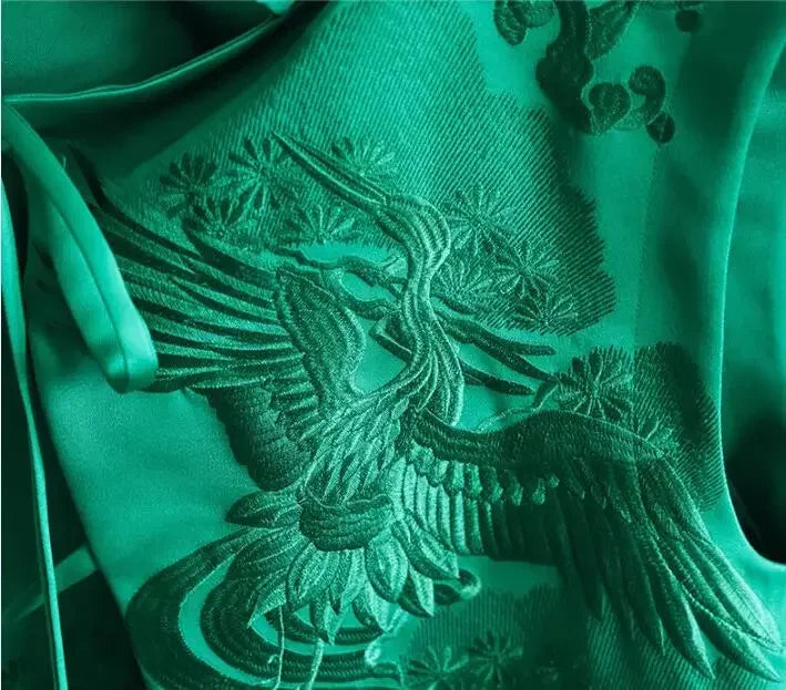 Chinese Style Top Women Tang Clothes Embroidery Phoenix Flower Qipao Lady Vest Vintage Clothing Casual Carnival Dress Up Party