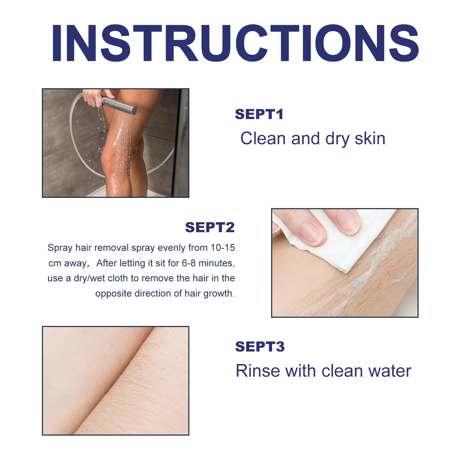 Permanent Hair Growth Inhibitor & Hair Removal Spray for  Arm, Leg & Armpit, Painless Quick Hair Removal Spray for Women & Men