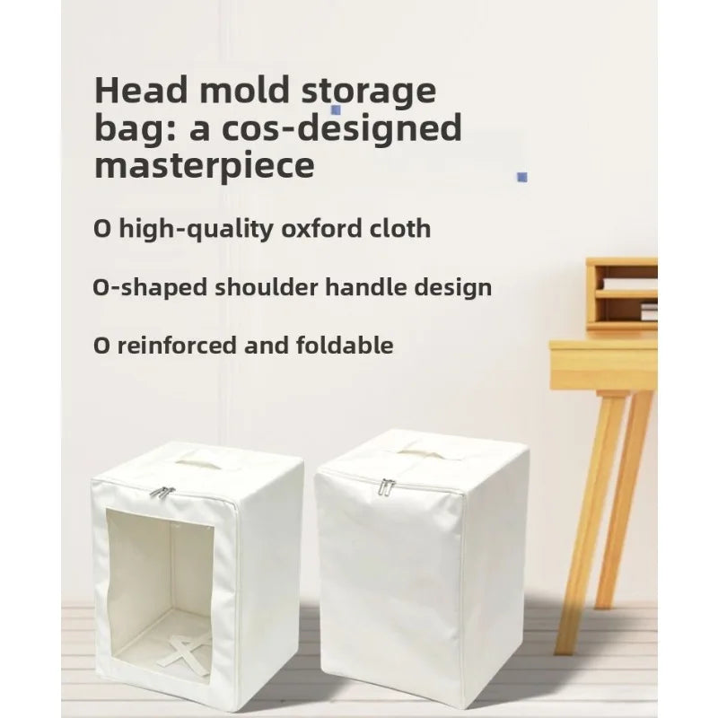 Wig Storage Bag Head Model Organizer Box Backpack Wig Protective Pouch Portable Dustproof Waterproof Travel Breathable Wig Carry