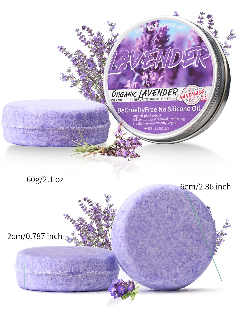 Lavender shampoo is refreshing, oil controlling, and smooth for hair, solving the problem of oily scalp without silicone oil res