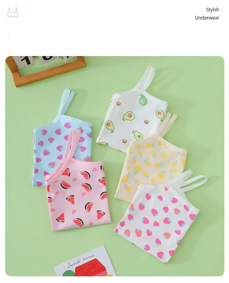 Little Girl Underwear for Kids Girl Children's Undershirts Top for Summer Girls Tops Kids Singlet Clothes 100% Cotton Camisole