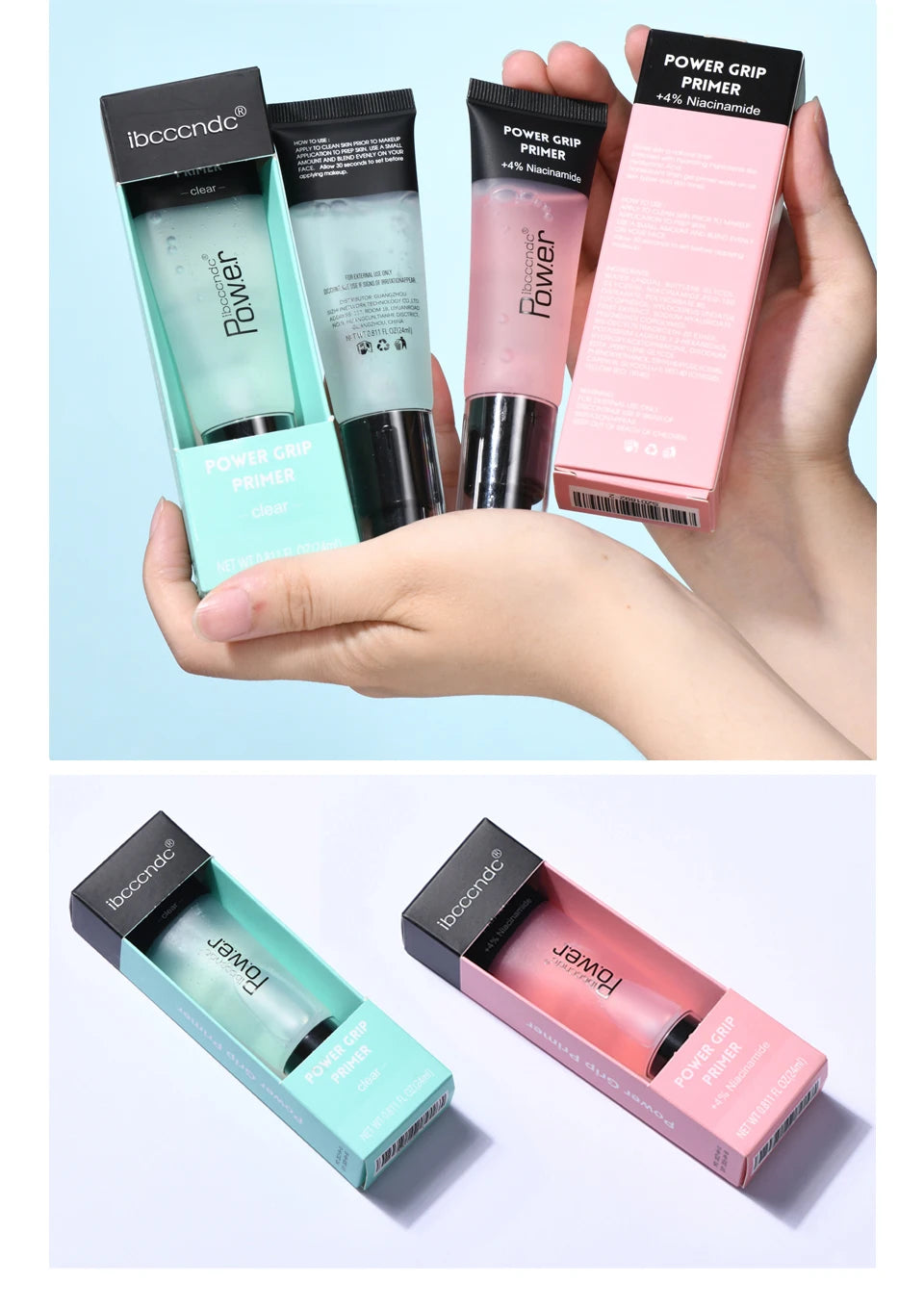 Marie Primer Gel Hidratante 24ml — Base Facial Transparente de Larga Duración para Suavizar la Piel y los Poros